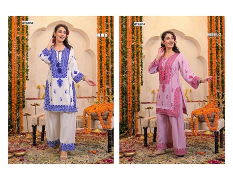 Meher Afsana Georgette Co Ord Set Supplier – Kavya Style Plus