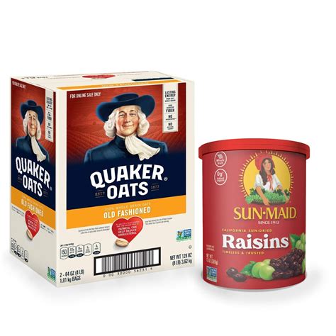 Quaker Oats & Sun-Maid Variety Pack | California Raisins (13oz. Pack Of ...