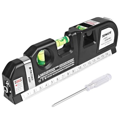Semlos Multipurpose Laser Level, Spirit Levels, Measuring Tape ...