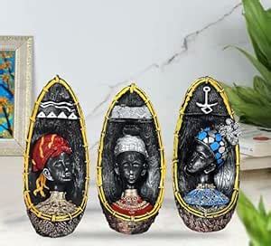 Buy nantan Handicrafts African Lady Figurines Showpieces for Living ...