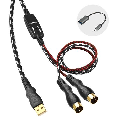 Buy NUOSIYA MIDI Cable, MIDI to USB Interface Cable 4.5FT,MIDI ...