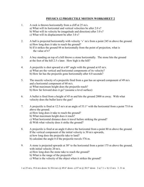 Image result for Projectile Grade 12 Physics