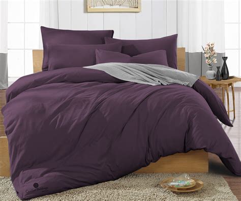 Plum duvet cover with 2 pillow covers — Comfort Beddings