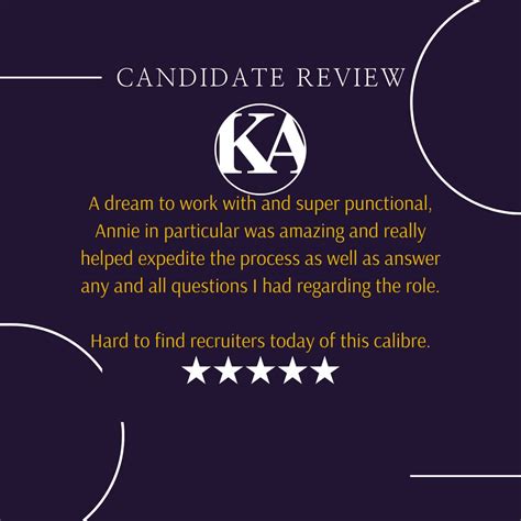 ⭐ ⭐ ⭐ ⭐ ⭐ "Hard to find recruiters today of this calibre" It has been… | Annie Russell