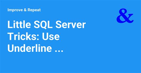 Image result for How to Underline in SQL Developer