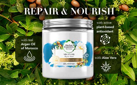 Herbal Essences, Argan Oil Hair Mask, 237Ml, For Dry, Damaged,Frizzy ...