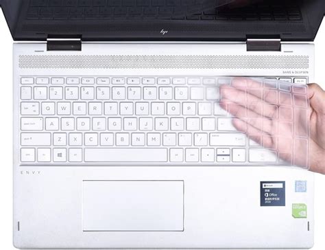 VNJ ACCESSORIES Keyboard Protector Silicone Skin Cover for HP 15 Thin ...