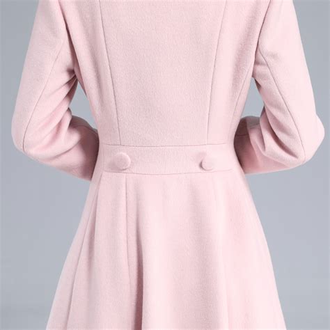 Retro Pink Wool Coat Women Winter Coat Fit and Flare Coat - Etsy UK