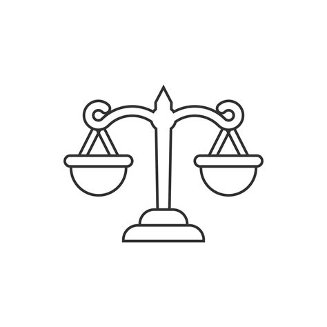 Scales icon in flat style. Libra vector illustration on isolated background. Mass comparison ...