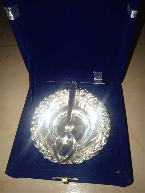Buy Goldsmith Jewells & Gems 925 Silver Large Designer/Fancy Bowl And ...