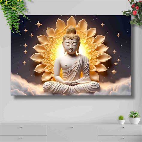 SAF paintings Unframed Rolled Art Print|Lord Buddha Canvas Wall Art ...