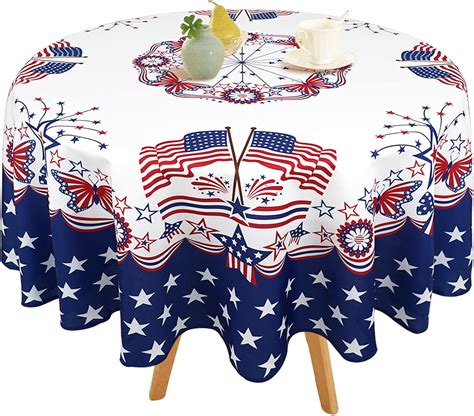 Amazon.com: Azxsdrf 4th of July Tablecloth 60x60 Memorial Day Patriotic ...
