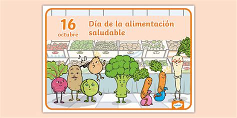 Cartel del Día de la alimentación saludable | Twinkl