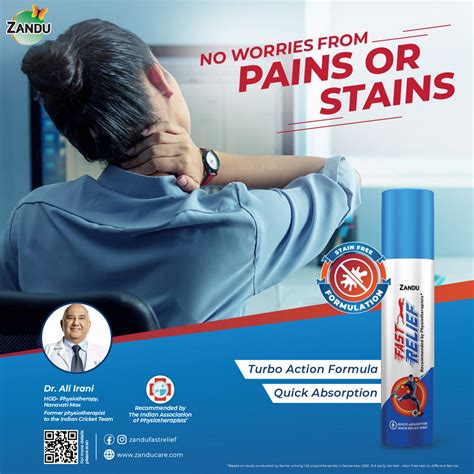 Zandu Fast Relief Pain Spray for Sprain, Muscle & Back Relief