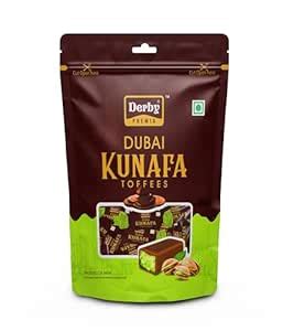 Derby Dubai Kunafa Premium Toffees, Chocolate and Pista Flavored ...