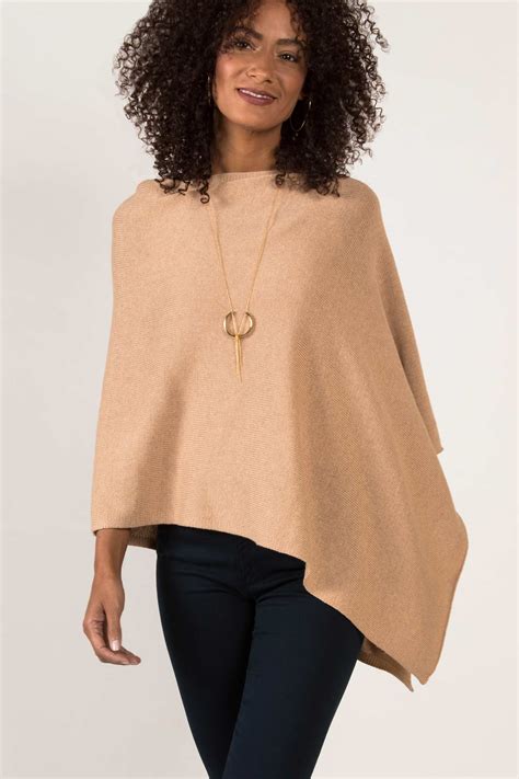 Women's Undyed Organic Essential Cotton Poncho | Indigenous