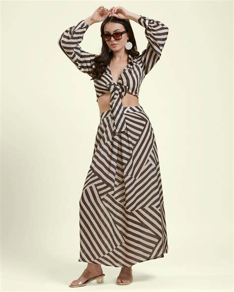 Striped Women Co-Ord Set | Shop Stylish Resort Wear for Women Online