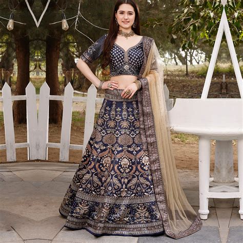 Moonlight Muse Lehenga Set with Beige Dupatta – Suvidha Fashion
