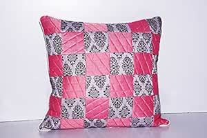 Buy RK Studio & Boutique Cotton & Silk Handmade Patchwork Cushion ...