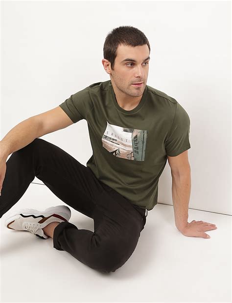 Buy Pure Cotton Printed Round Neck T-shirt at Marks & Spencer