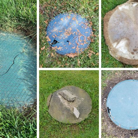 Cover of the pumping station, septic tank, and distribution box ...