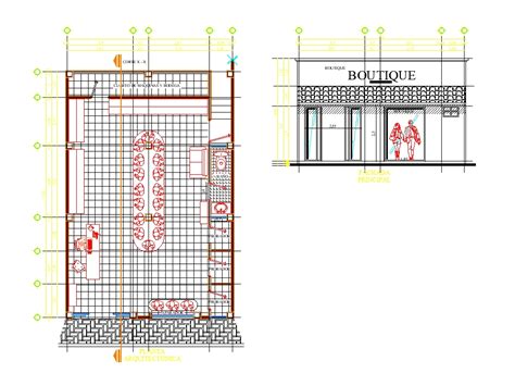 Clothing store in AutoCAD | Download CAD free (264.3 KB) | Bibliocad
