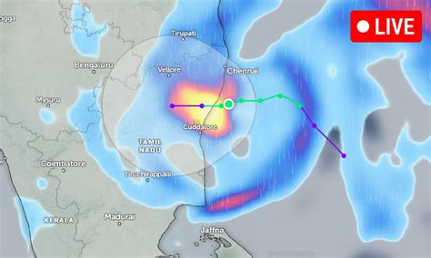 Heavy rains expected on Dec 1 till 8:30 am for 7 districts in TN