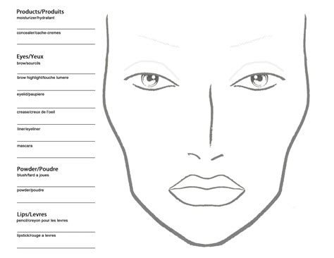 Printable Face Charts