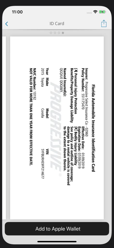 Image result for Progressive Insurance Verification Card