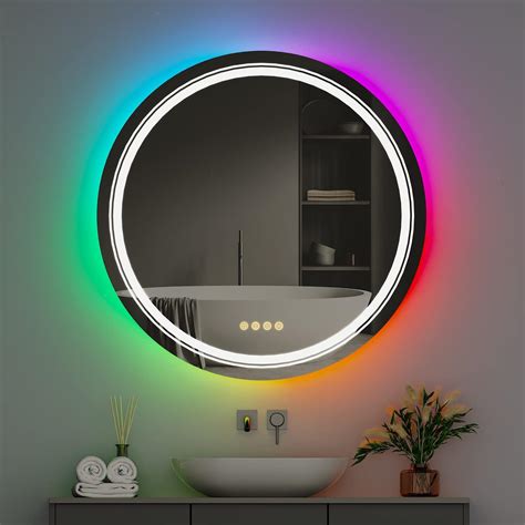 Round Bathroom Mirror Led Battery at Stella Prell blog