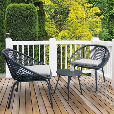 Dreamline Outdoor Furniture Garden Patio Seating Set 1+2 2 Chairs and ...