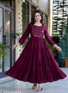 GARV CREATION Flared/A-line Gown Price in India - Buy GARV CREATION ...