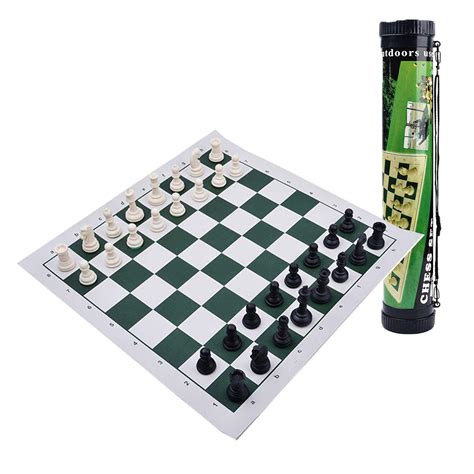 Buy KNWSHT 20IN Tournament Chess Game Set Roll-up Travel Chess Set With ...