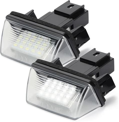 Akozon Number Plate Lights, 12V 6500K Waterproof LED License Plate Lamp ...