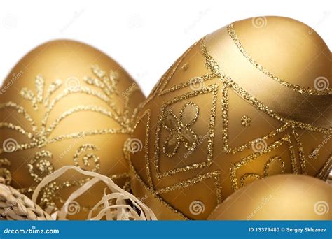 Golden easter eggs stock photo. Image of easter, ornament - 13379480