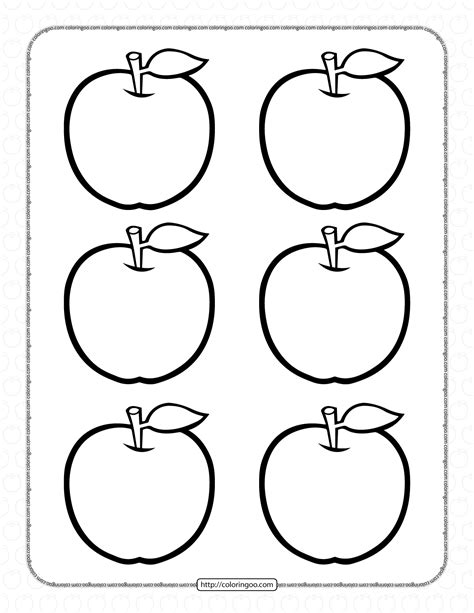 Free Printable Apple Coloring Pages