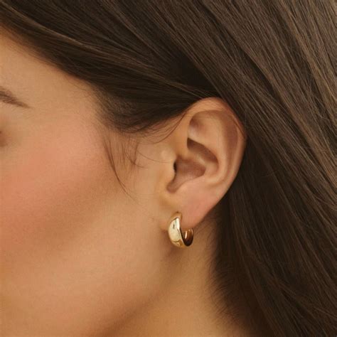 14K Gold Hoop Earrings Small Hoop Earrings Chunky Hoop Earrings ...
