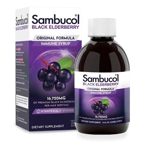 Sambucol Black Elderberry Immune System Support Syrup - Original Syrup