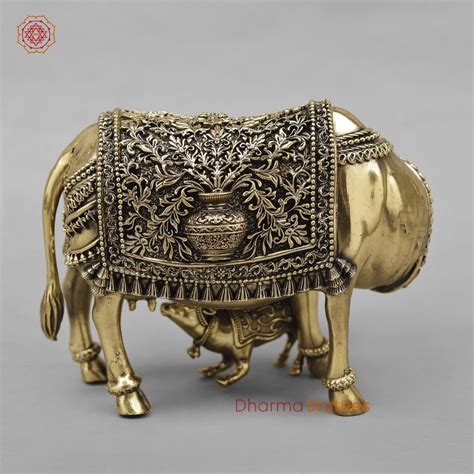 Brass Cow Calf Fine 6.5” – Dharma Statues