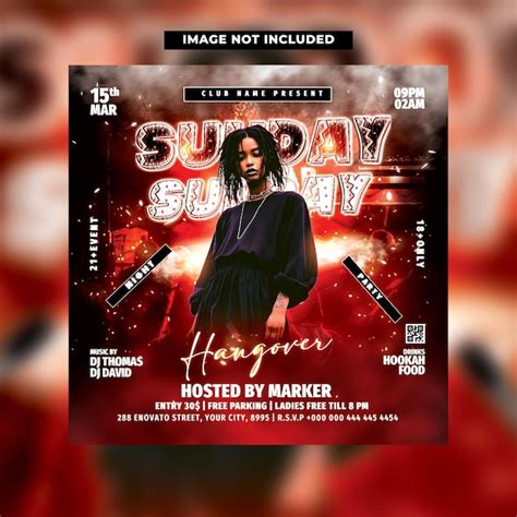 Night party club flyer template design | Premium PSD