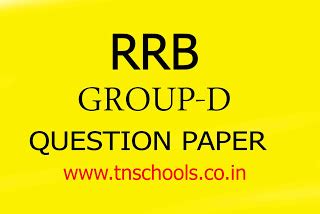 RRB Group - D Previous Year question and Answer Key 2009 in English