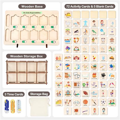 Dreamon Wooden Visual Schedule for Kids Chore Chart, India | Ubuy