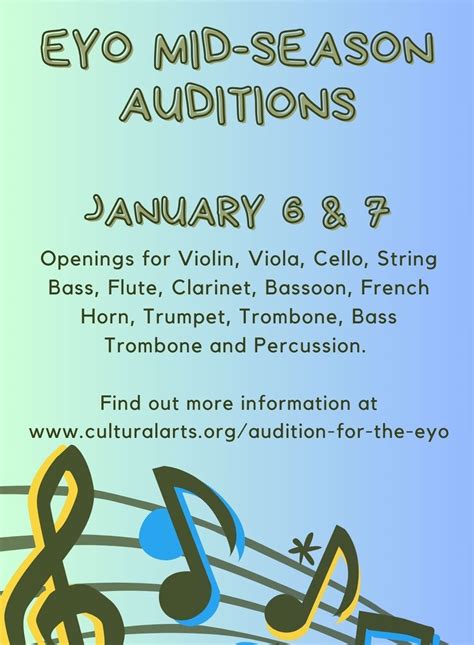 EYO Acceptance Auditions - mid-season, Etowah Youth Orchestras, Gadsden ...