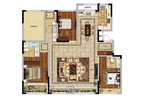 中式风格三居室85平米6.8万-华展·华园装修案例-柳州房天下家居装修网