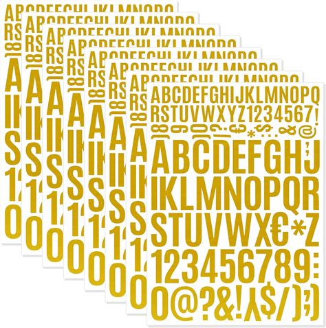 Yoolhamy Letter Stickers 8 Sheets Alphabet Stickers, 1 Inch 2 Inch Self ...