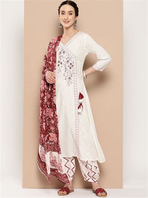 Buy designer Angrakha Kurta Set with Dupatta online in India – Yufta Store