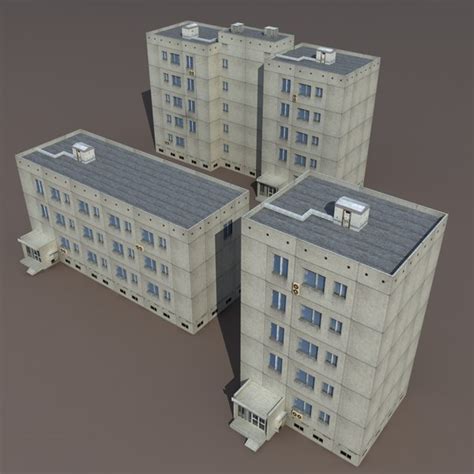 Image result for Rectangular Building 2D and 3D Model
