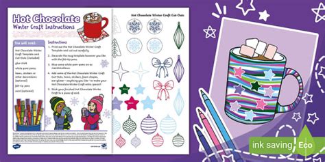 Hot Chocolate Winter Craft Instructions