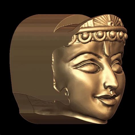 Exquisite Devi Face 3D Model for Jewelry