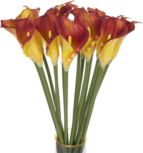 10pcs Calla Lilies Artificial Flower,26'' Long Stem Artificial Calla ...